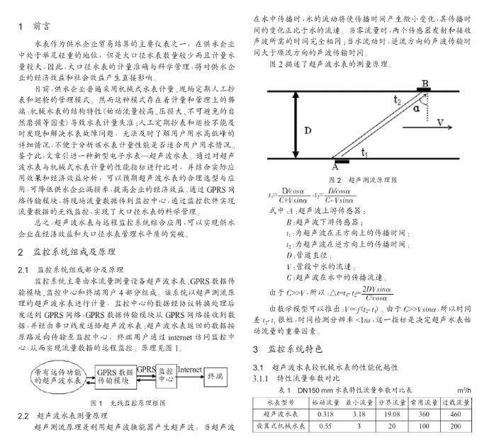 无线远传超声波水表